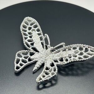 Sarah Coventry Silver Butterfly Brooch